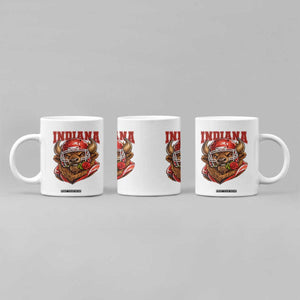 Indiana Football Spirit Bison with Rose Graphic Coffee Mug Hoosier State Sports Pride TS02 Print Your Wear