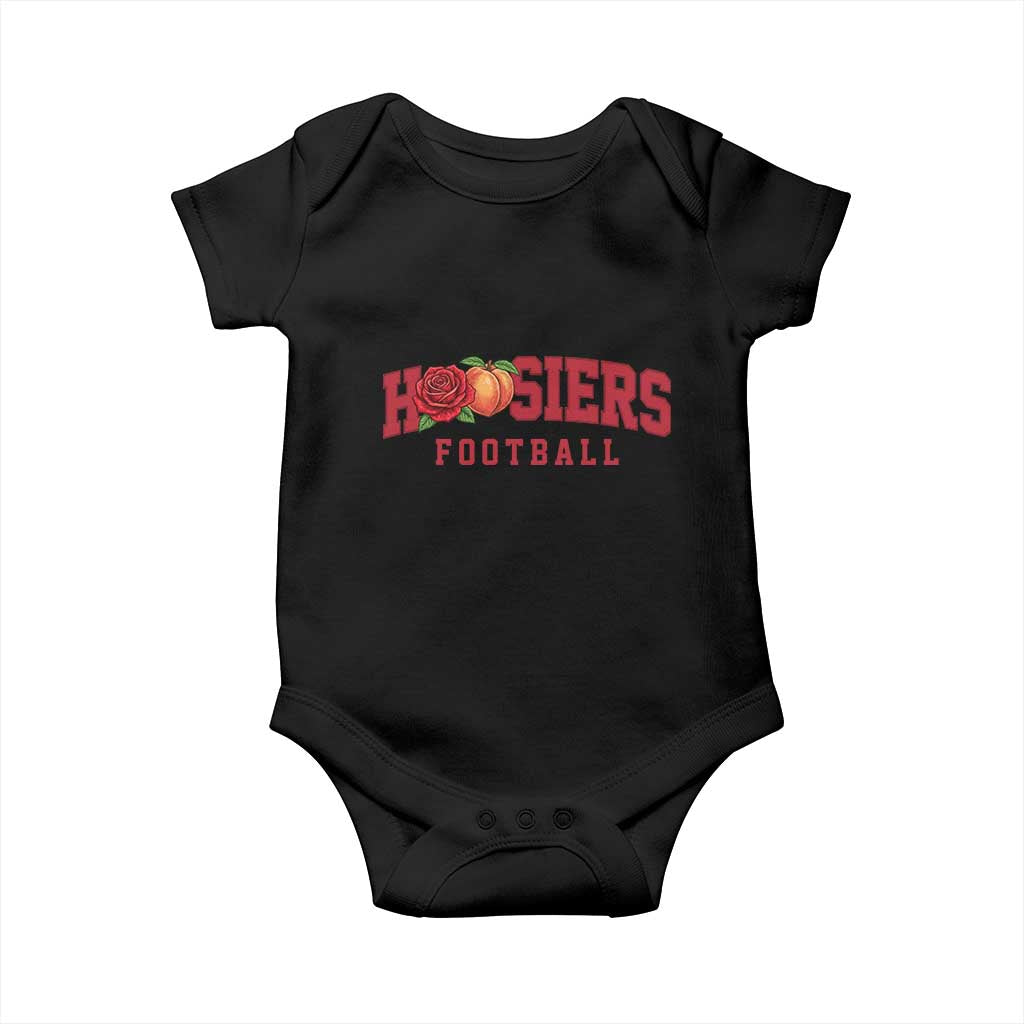 Hoosier State Pride Indiana Rose and Peach Baby Onesie Game Day Sports Pride TS02 Black Print Your Wear