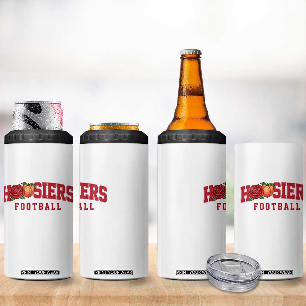 Hoosier State Pride Indiana Rose and Peach 4 in 1 Can Cooler Tumbler Game Day Sports Pride TS02 Print Your Wear