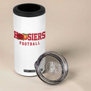 Hoosier State Pride Indiana Rose and Peach 4 in 1 Can Cooler Tumbler Game Day Sports Pride TS02 Print Your Wear