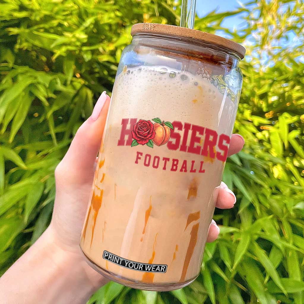 Hoosier State Pride Indiana Rose and Peach Glass Can Game Day Sports Pride TS02 White Print Your Wear
