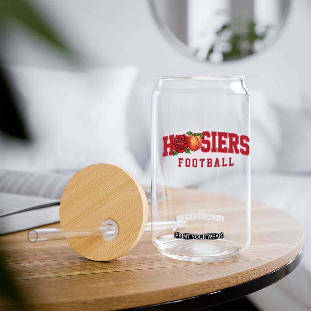 Hoosier State Pride Indiana Rose and Peach Glass Can Game Day Sports Pride TS02 Print Your Wear