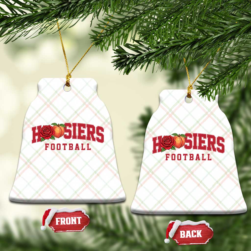 Hoosier State Pride Indiana Rose and Peach Ceramic Ornament Game Day Sports Pride TS02 Print Your Wear