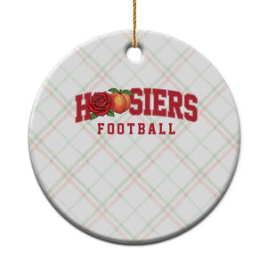 Hoosier State Pride Indiana Rose and Peach Ceramic Ornament Game Day Sports Pride TS02 1pc Christmas Plaid Print Your Wear