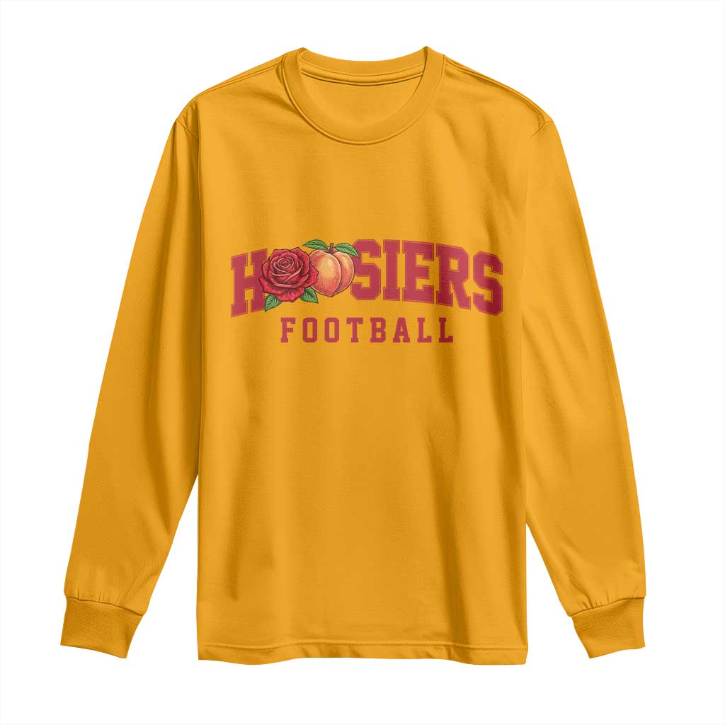 Hoosier State Pride Indiana Rose and Peach Long Sleeve Shirt Game Day Sports Pride TS02 Gold Print Your Wear
