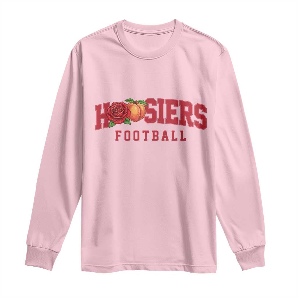 Hoosier State Pride Indiana Rose and Peach Long Sleeve Shirt Game Day Sports Pride TS02 Light Pink Print Your Wear