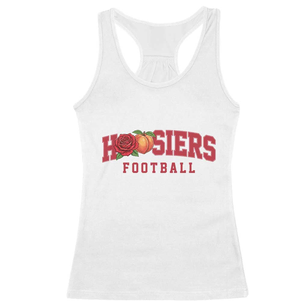 Hoosier State Pride Indiana Rose and Peach Racerback Tank Top Game Day Sports Pride TS02 White Print Your Wear