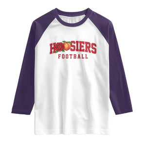 Hoosier State Pride Indiana Rose and Peach Raglan Shirt Game Day Sports Pride TS02 White Purple Print Your Wear