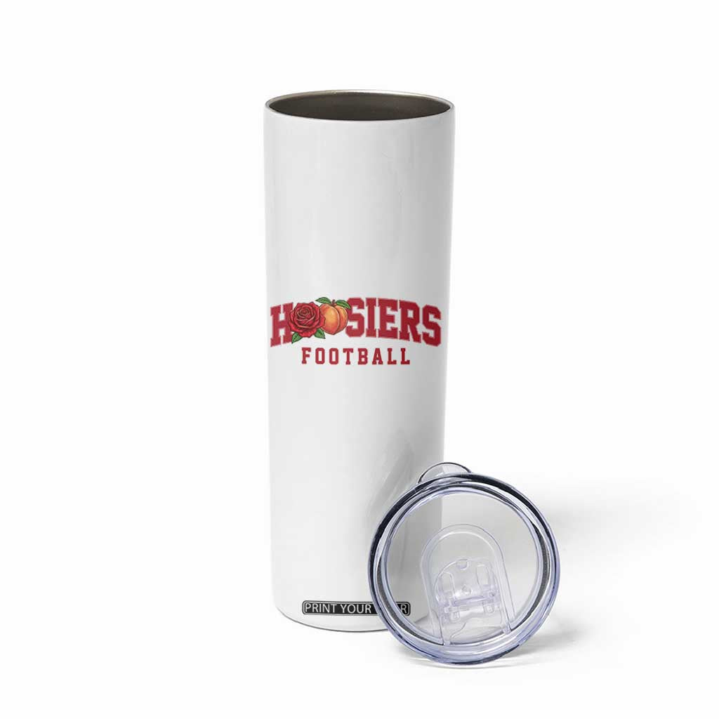 Hoosier State Pride Indiana Rose and Peach Skinny Tumbler Game Day Sports Pride TS02 Print Your Wear