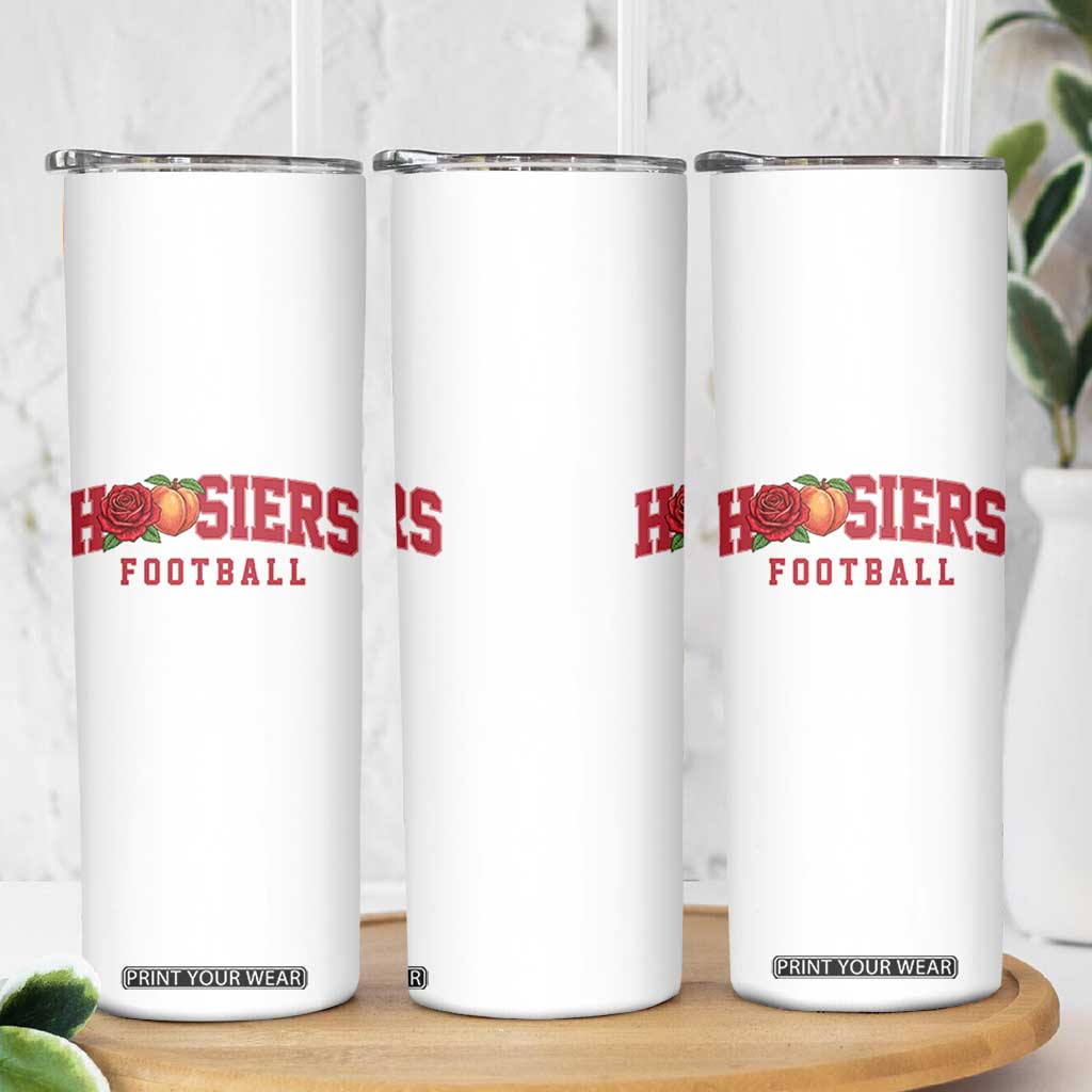 Hoosier State Pride Indiana Rose and Peach Skinny Tumbler Game Day Sports Pride TS02 Print Your Wear