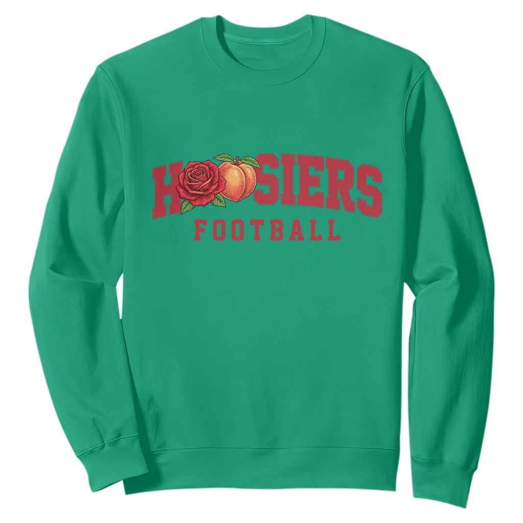 Hoosier State Pride Indiana Rose and Peach Sweatshirt Game Day Sports Pride TS02 Irish Green Print Your Wear