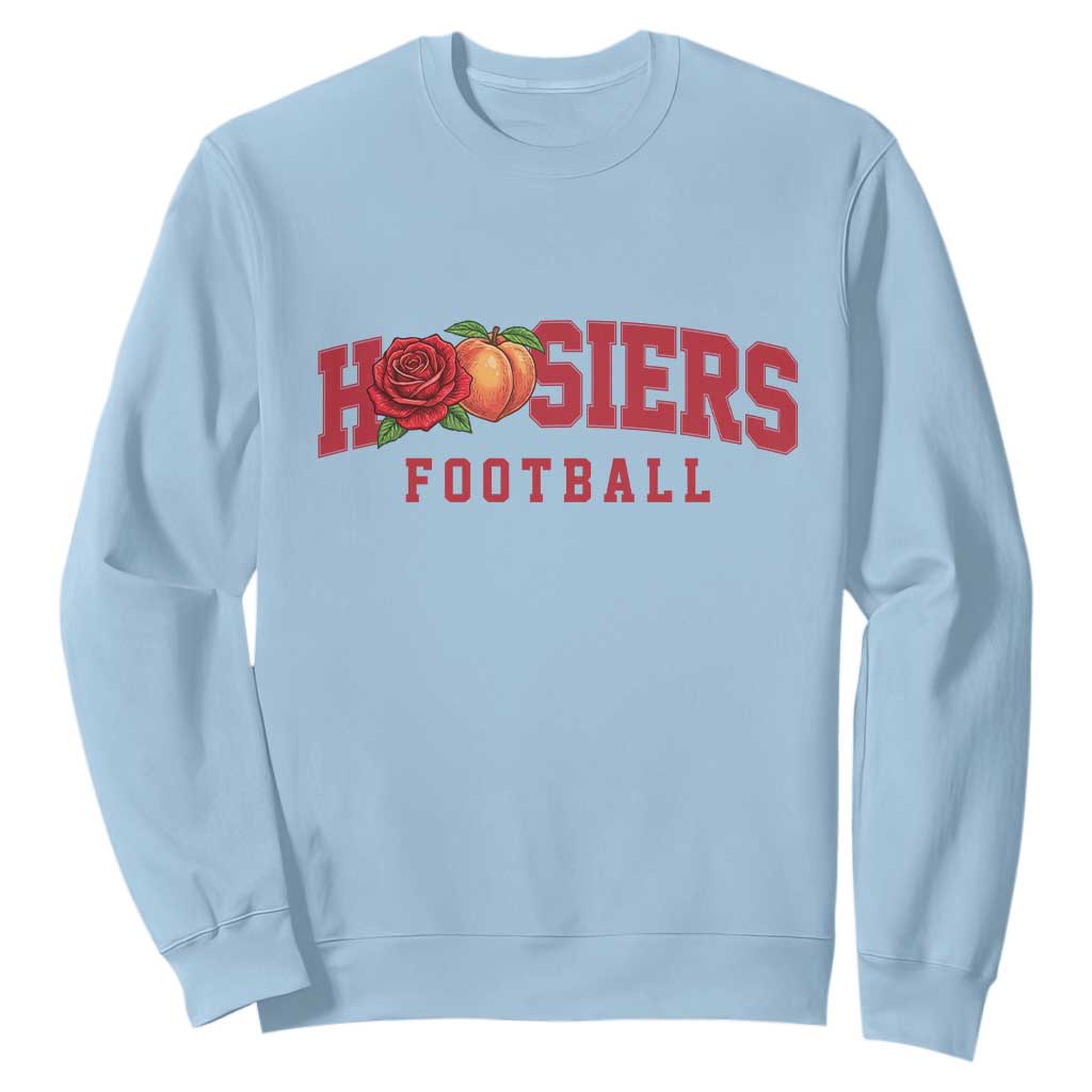 Hoosier State Pride Indiana Rose and Peach Sweatshirt Game Day Sports Pride TS02 Light Blue Print Your Wear