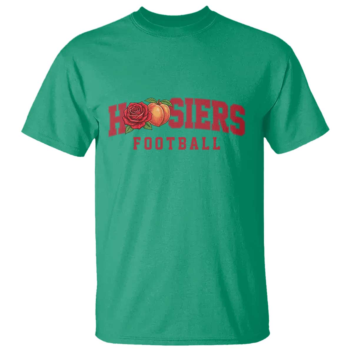 Hoosier State Pride Indiana Rose and Peach T Shirt Game Day Sports Pride TS02 Irish Green Print Your Wear