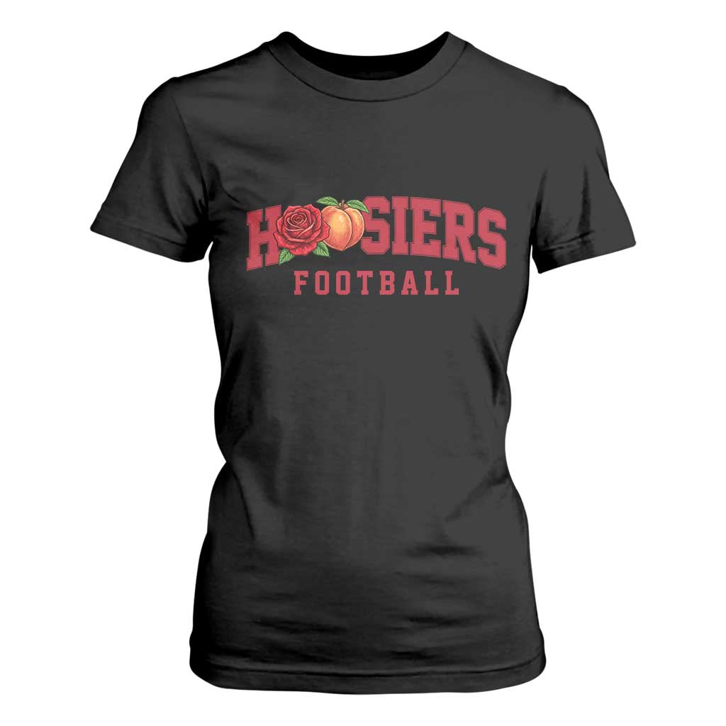 Hoosier State Pride Indiana Rose and Peach T Shirt For Women Game Day Sports Pride TS02 Black Print Your Wear