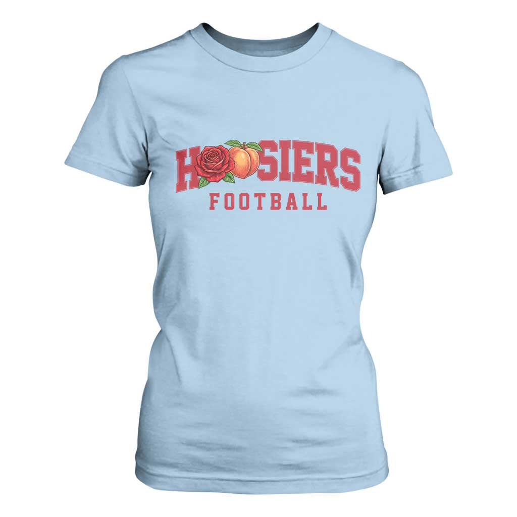 Hoosier State Pride Indiana Rose and Peach T Shirt For Women Game Day Sports Pride TS02 Light Blue Print Your Wear