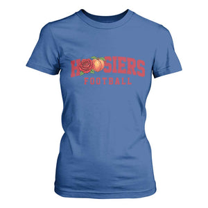 Hoosier State Pride Indiana Rose and Peach T Shirt For Women Game Day Sports Pride TS02 Royal Blue Print Your Wear