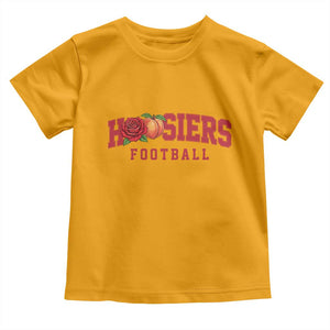 Hoosier State Pride Indiana Rose and Peach Toddler T Shirt Game Day Sports Pride TS02 Gold Print Your Wear