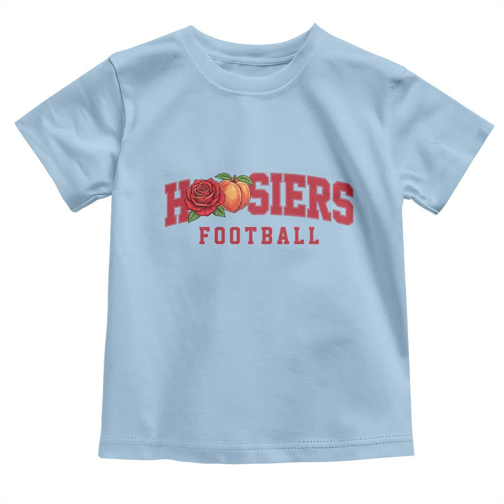 Hoosier State Pride Indiana Rose and Peach Toddler T Shirt Game Day Sports Pride TS02 Light Blue Print Your Wear