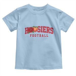 Hoosier State Pride Indiana Rose and Peach Toddler T Shirt Game Day Sports Pride TS02 Light Blue Print Your Wear