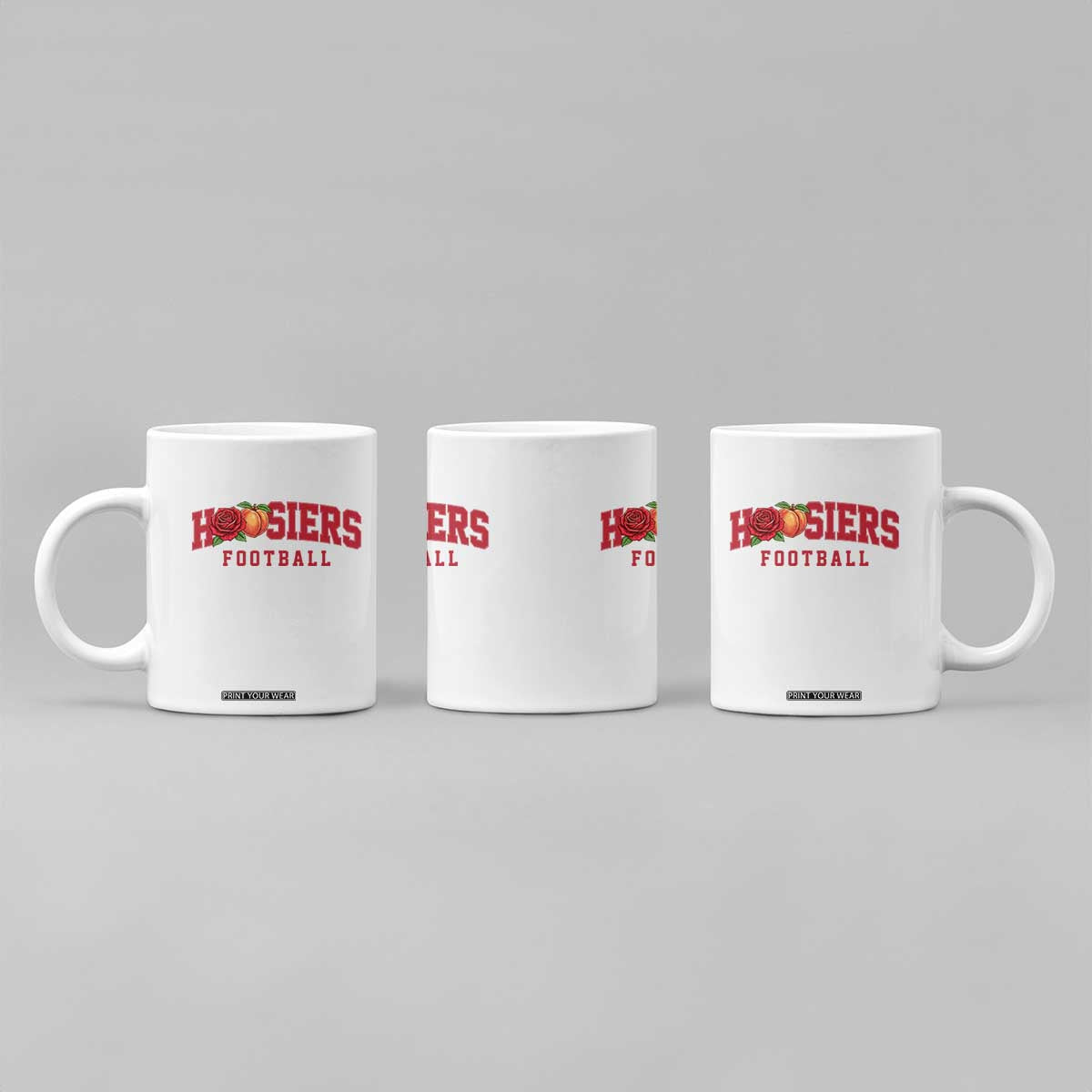 Hoosier State Pride Indiana Rose and Peach Coffee Mug Game Day Sports Pride TS02 Print Your Wear