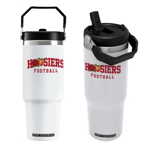 Hoosier State Pride Indiana Rose and Peach Flip Straw Tumbler Game Day Sports Pride TS02 One Size: 30 oz White Print Your Wear