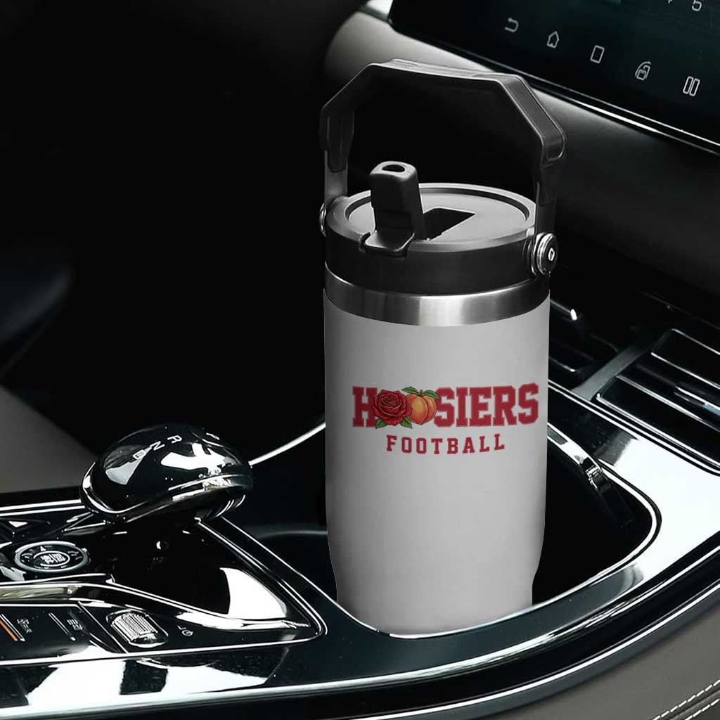 Hoosier State Pride Indiana Rose and Peach Flip Straw Tumbler Game Day Sports Pride TS02 Print Your Wear