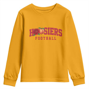 Hoosier State Pride Indiana Rose and Peach Youth Sweatshirt Game Day Sports Pride TS02 Gold Print Your Wear
