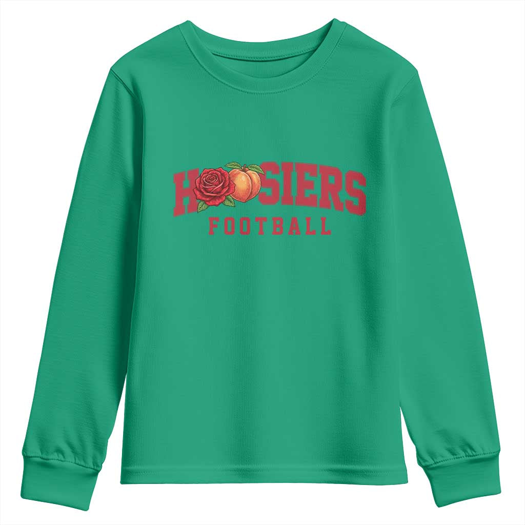 Hoosier State Pride Indiana Rose and Peach Youth Sweatshirt Game Day Sports Pride TS02 Irish Green Print Your Wear