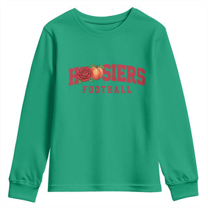 Hoosier State Pride Indiana Rose and Peach Youth Sweatshirt Game Day Sports Pride TS02 Irish Green Print Your Wear