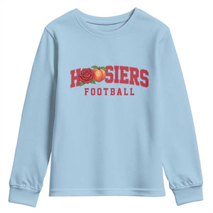 Hoosier State Pride Indiana Rose and Peach Youth Sweatshirt Game Day Sports Pride TS02 Light Blue Print Your Wear