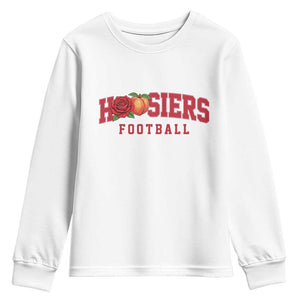 Hoosier State Pride Indiana Rose and Peach Youth Sweatshirt Game Day Sports Pride TS02 White Print Your Wear