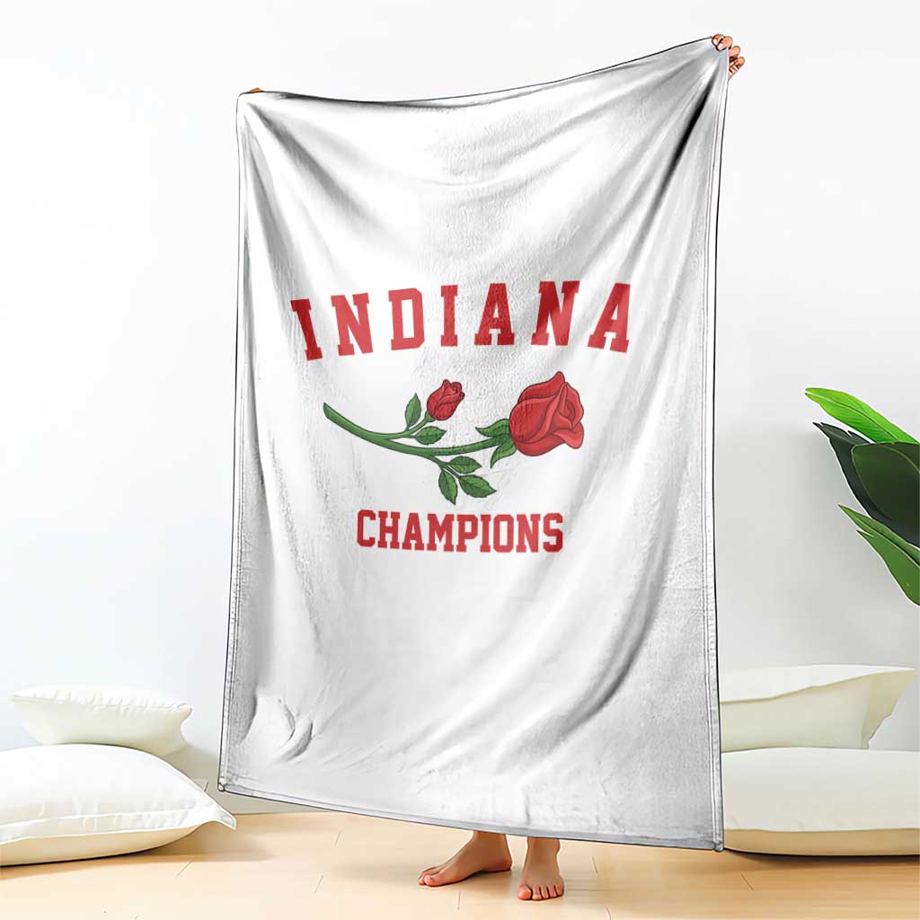 Indiana Champions Rose Hoosier State Graphic Throw Blanket Game Day Sports Pride TS02 Print Your Wear