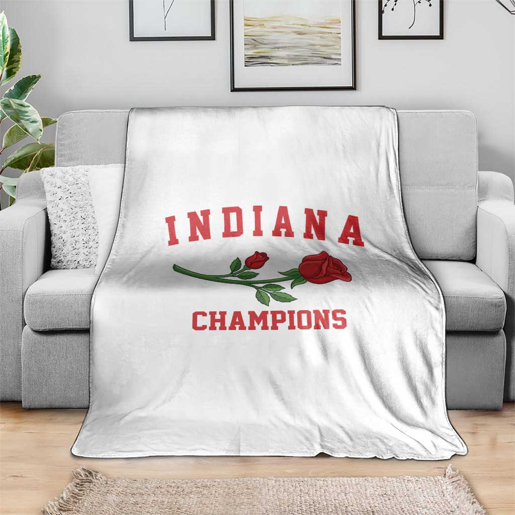 Indiana Champions Rose Hoosier State Graphic Throw Blanket Game Day Sports Pride TS02 Print Your Wear