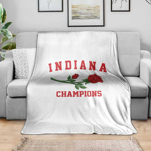 Indiana Champions Rose Hoosier State Graphic Throw Blanket Game Day Sports Pride TS02 Print Your Wear