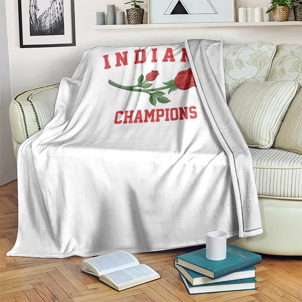 Indiana Champions Rose Hoosier State Graphic Throw Blanket Game Day Sports Pride TS02 Print Your Wear