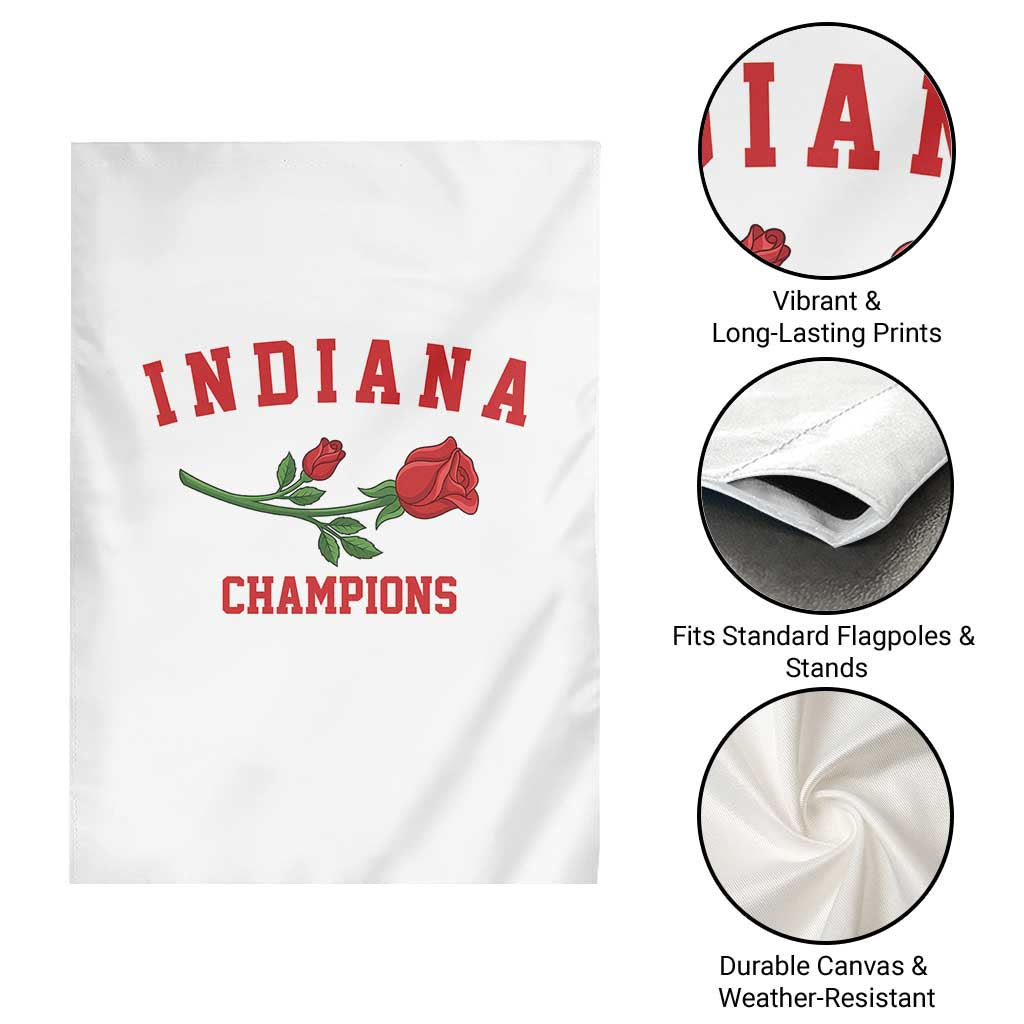 Indiana Champions Rose Hoosier State Graphic Garden Flag Game Day Sports Pride TS02 Print Your Wear
