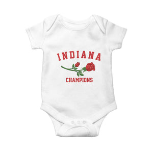 Indiana Champions Rose Hoosier State Graphic Baby Onesie Game Day Sports Pride TS02 White Print Your Wear