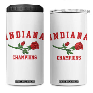 Indiana Champions Rose Hoosier State Graphic 4 in 1 Can Cooler Tumbler Game Day Sports Pride TS02 One Size: 16 oz White Print Your Wear