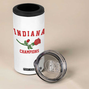 Indiana Champions Rose Hoosier State Graphic 4 in 1 Can Cooler Tumbler Game Day Sports Pride TS02 Print Your Wear