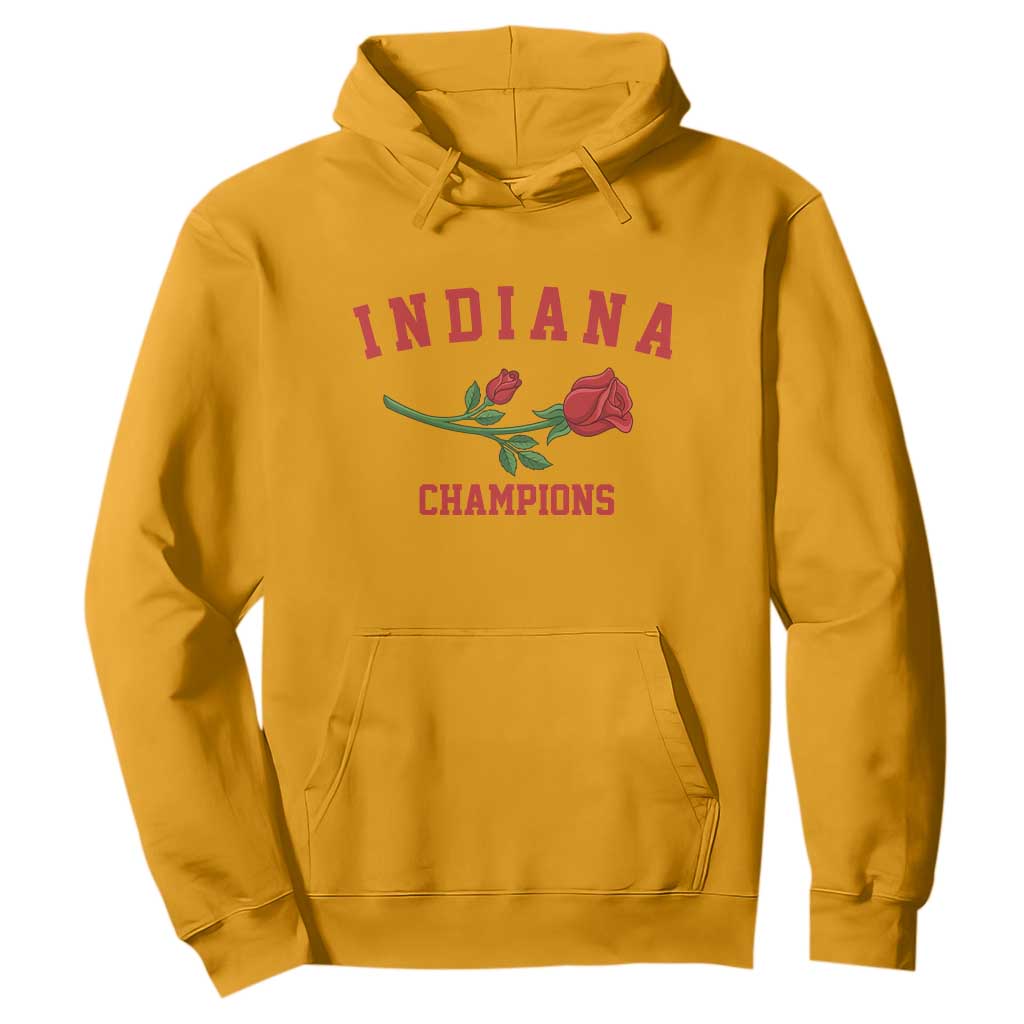 Indiana Champions Rose Hoosier State Graphic Hoodie Game Day Sports Pride TS02 Gold Print Your Wear