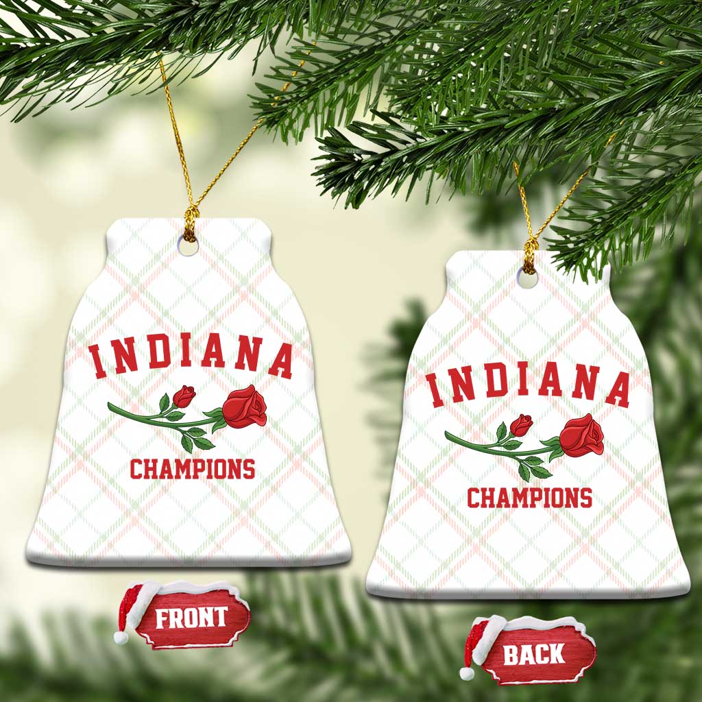 Indiana Champions Rose Hoosier State Graphic Ceramic Ornament Game Day Sports Pride TS02 Print Your Wear