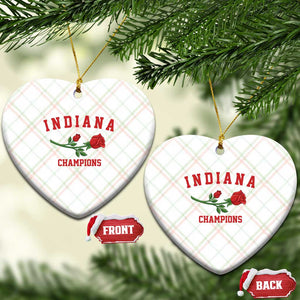 Indiana Champions Rose Hoosier State Graphic Ceramic Ornament Game Day Sports Pride TS02 Print Your Wear