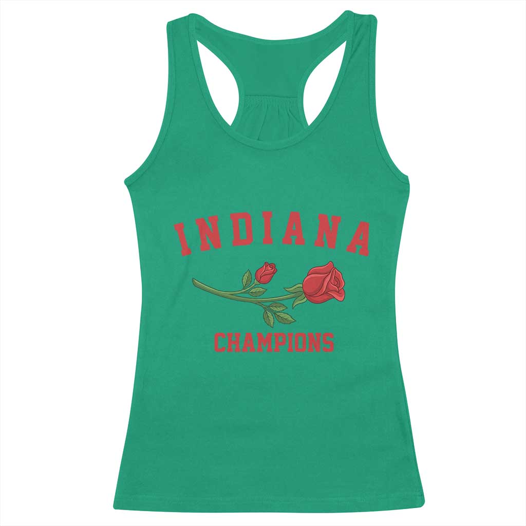 Indiana Champions Rose Hoosier State Graphic Racerback Tank Top Game Day Sports Pride TS02 Irish Green Print Your Wear