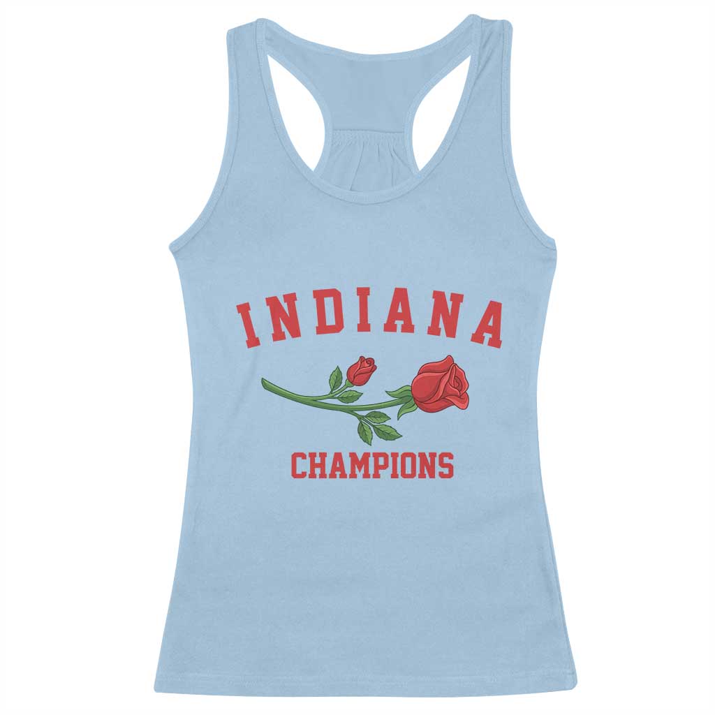 Indiana Champions Rose Hoosier State Graphic Racerback Tank Top Game Day Sports Pride TS02 Light Blue Print Your Wear