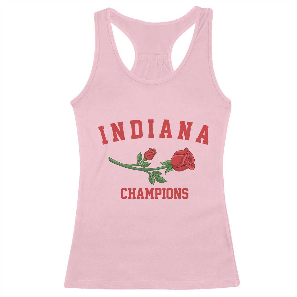 Indiana Champions Rose Hoosier State Graphic Racerback Tank Top Game Day Sports Pride TS02 Light Pink Print Your Wear