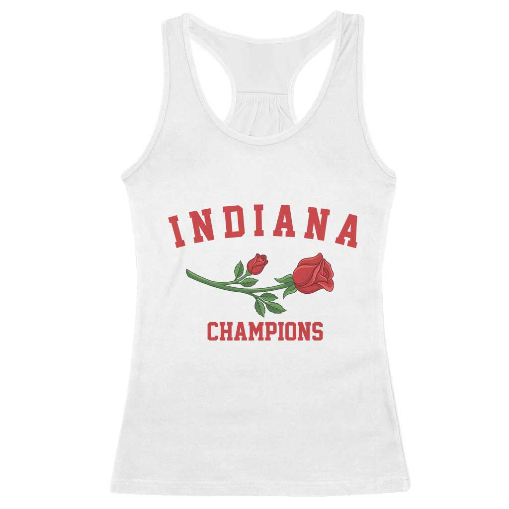 Indiana Champions Rose Hoosier State Graphic Racerback Tank Top Game Day Sports Pride TS02 White Print Your Wear