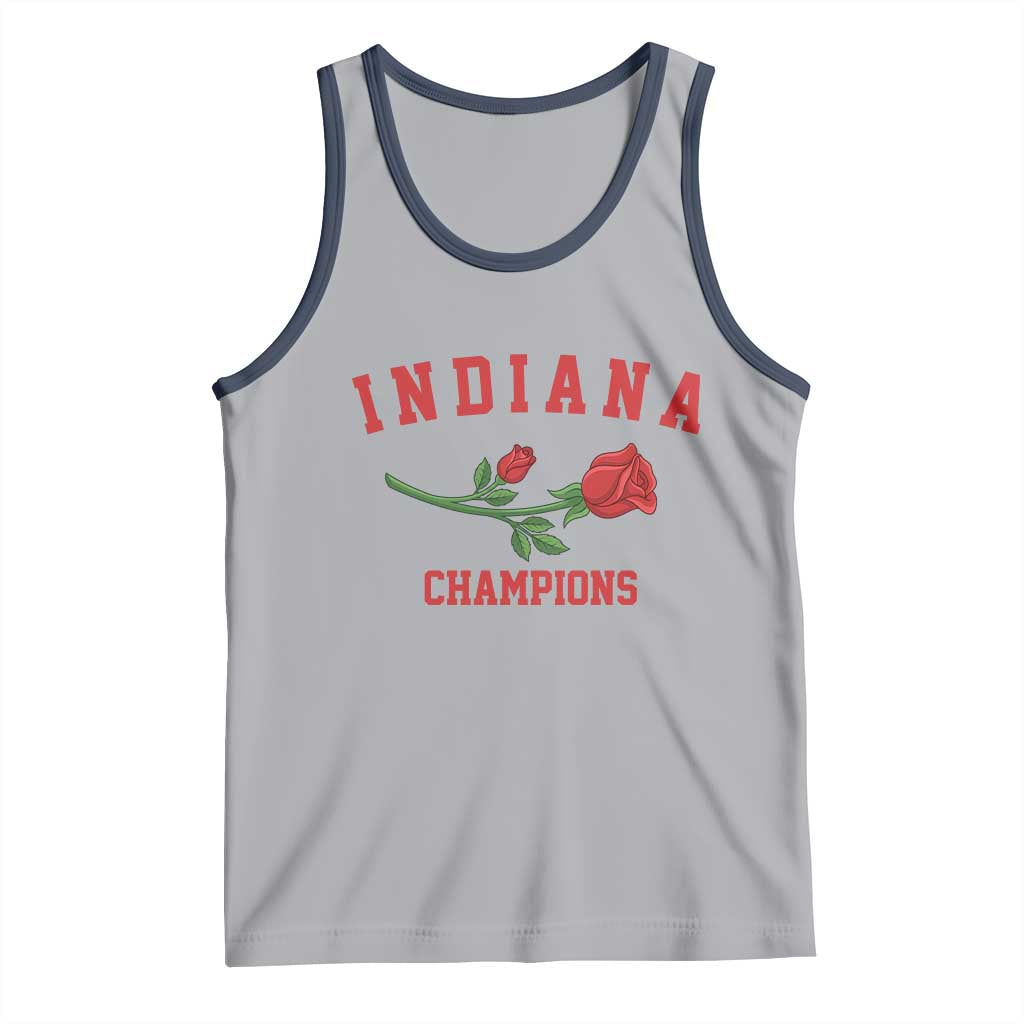 Indiana Champions Rose Hoosier State Graphic Tank Top Game Day Sports Pride TS02 Athletic Heather Navy Print Your Wear