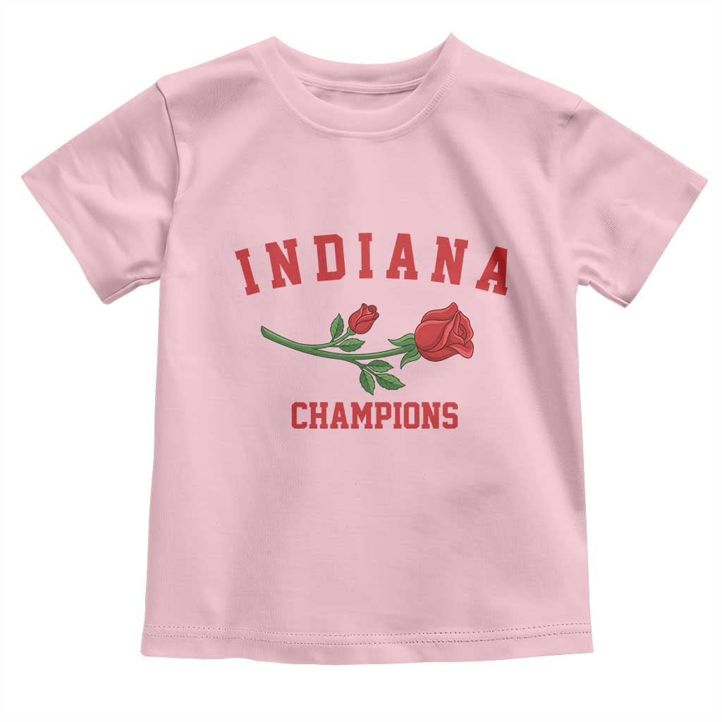 Indiana Champions Rose Hoosier State Graphic Toddler T Shirt Game Day Sports Pride TS02 Light Pink Print Your Wear