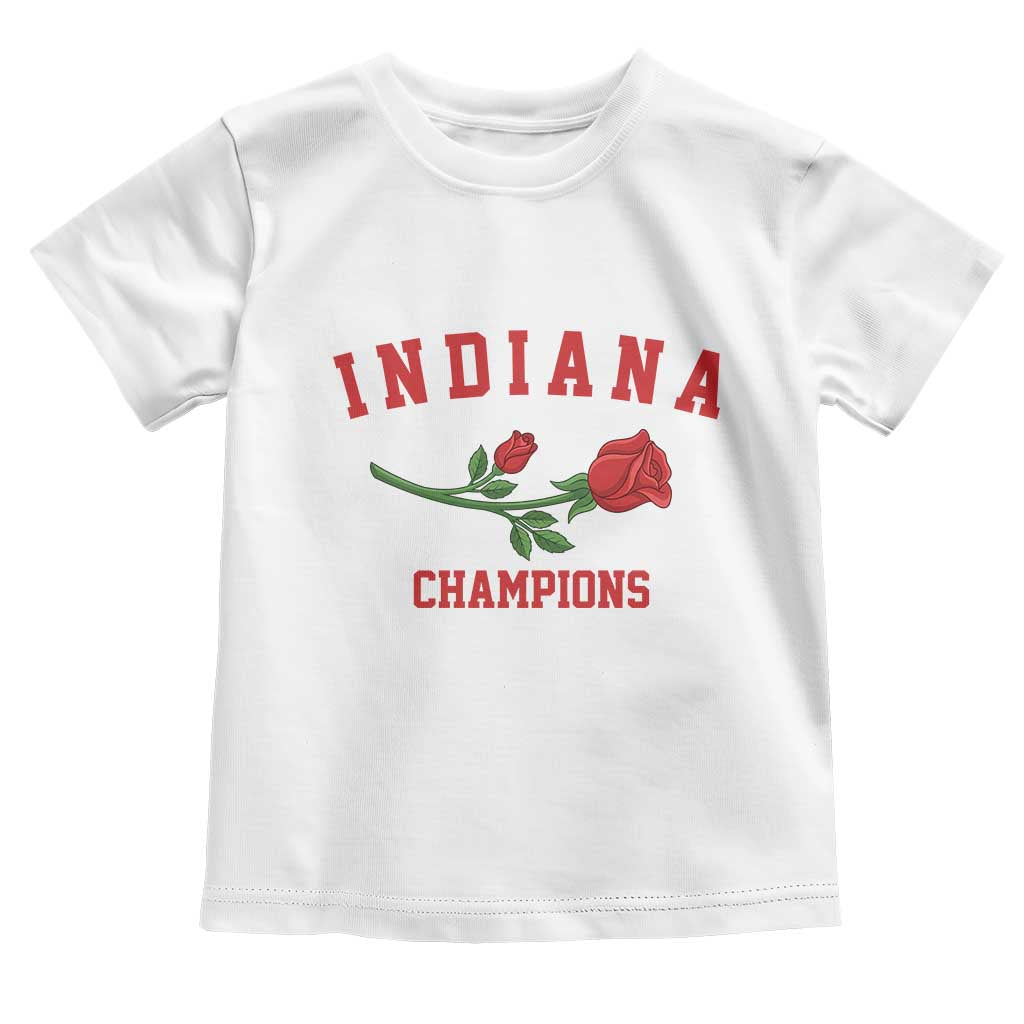 Indiana Champions Rose Hoosier State Graphic Toddler T Shirt Game Day Sports Pride TS02 White Print Your Wear