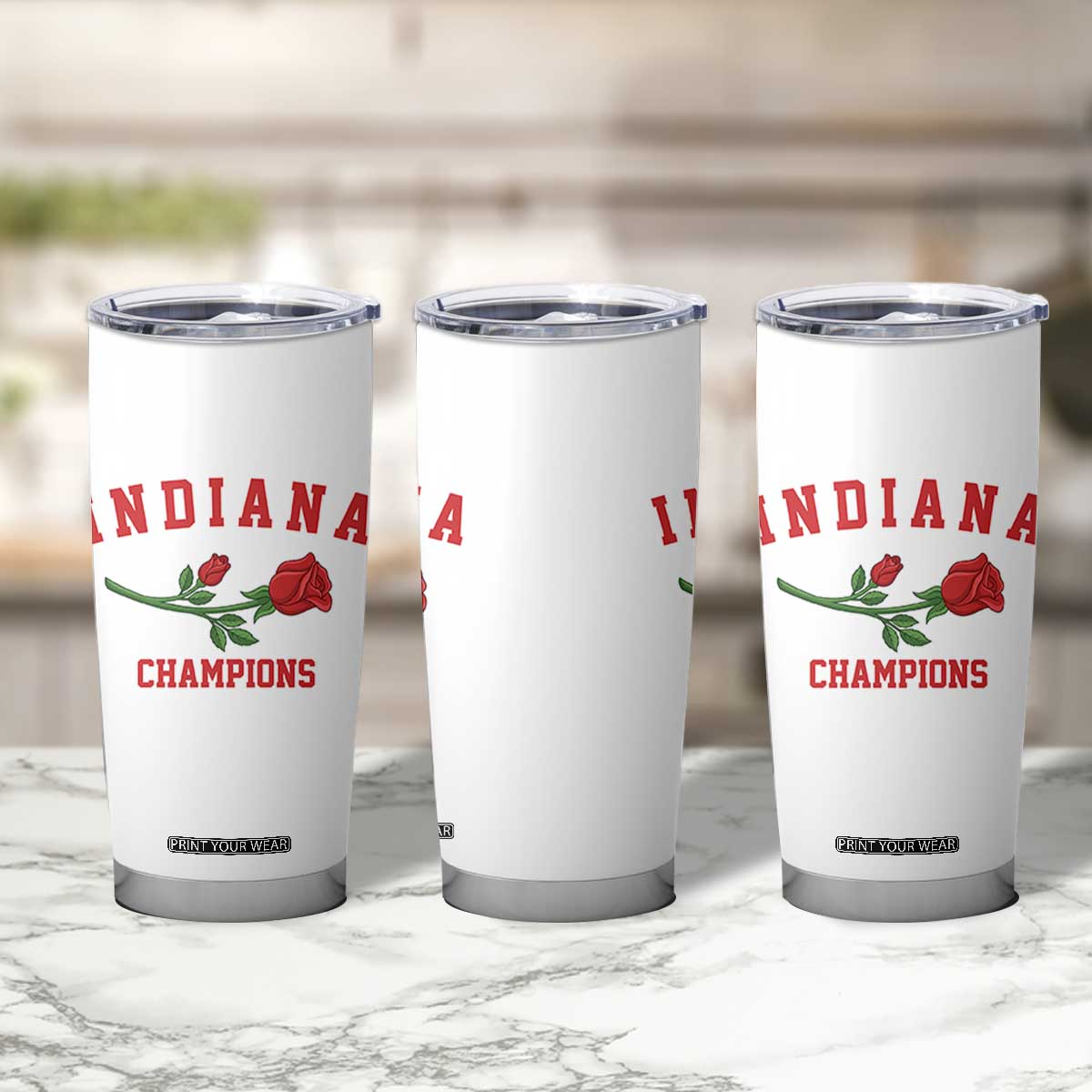 Indiana Champions Rose Hoosier State Graphic Tumbler Cup Game Day Sports Pride TS02 Print Your Wear